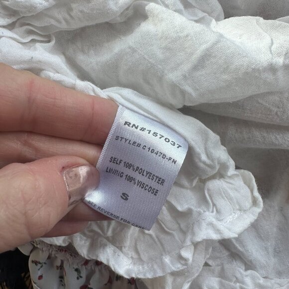 FASHION NOVA Strawberry Print Puff Sleeve Sundress Mini Dress Size Small - Picture 9 of 9